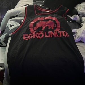 Ecko Unltd Black and Red Tank Top